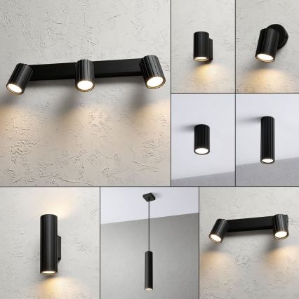 Brilagi - Taškinis šviestuvas CRISPINA 3xGU10/10W/230V juodas