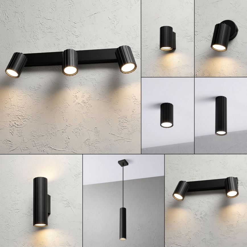 Brilagi - Taškinis šviestuvas CRISPINA 3xGU10/10W/230V juodas