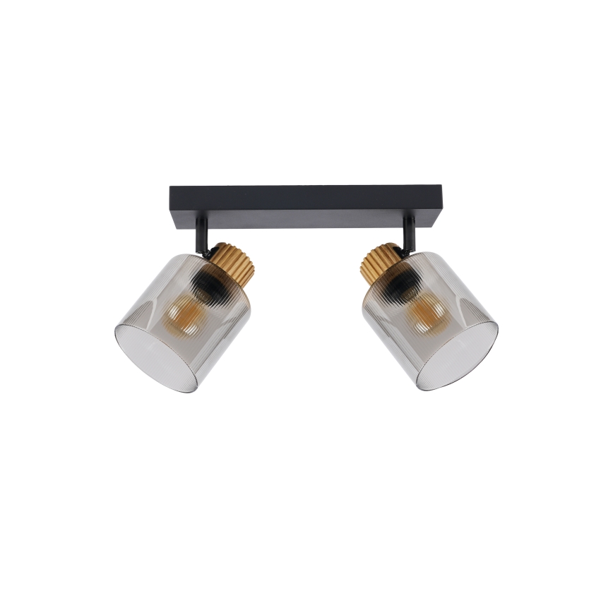 Brilagi - Taškinis šviestuvas HYGGE 2xE14/15W/230V juoda/dūminė