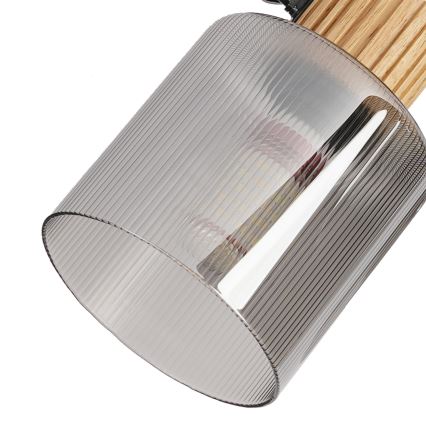 Brilagi - Taškinis šviestuvas HYGGE 2xE14/15W/230V kaučiukmedis/dūminė