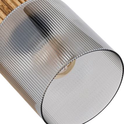 Brilagi - Taškinis šviestuvas HYGGE 2xE14/15W/230V kaučiukmedis/dūminė