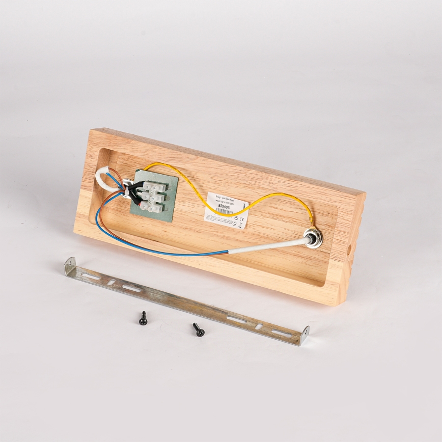 Brilagi - Taškinis šviestuvas HYGGE 2xE14/15W/230V kaučiukmedis/dūminė