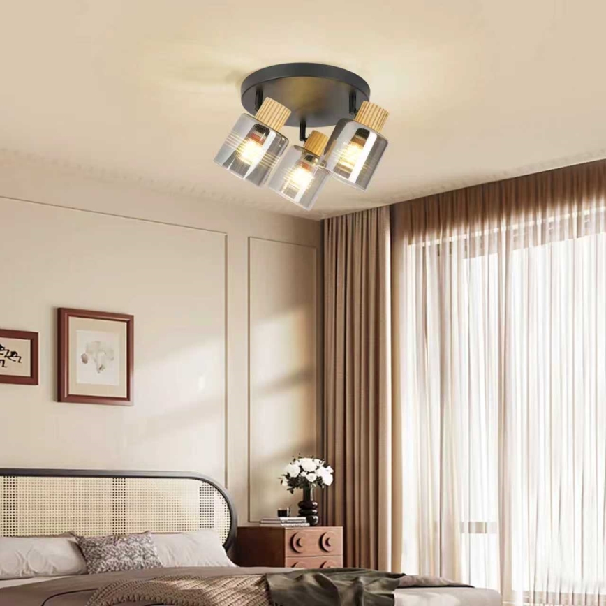 Brilagi - Taškinis šviestuvas HYGGE 3xE14/15W/230V juoda/dūminė