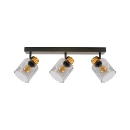 Brilagi - Taškinis šviestuvas HYGGE 3xE14/15W/230V juoda/dūminė