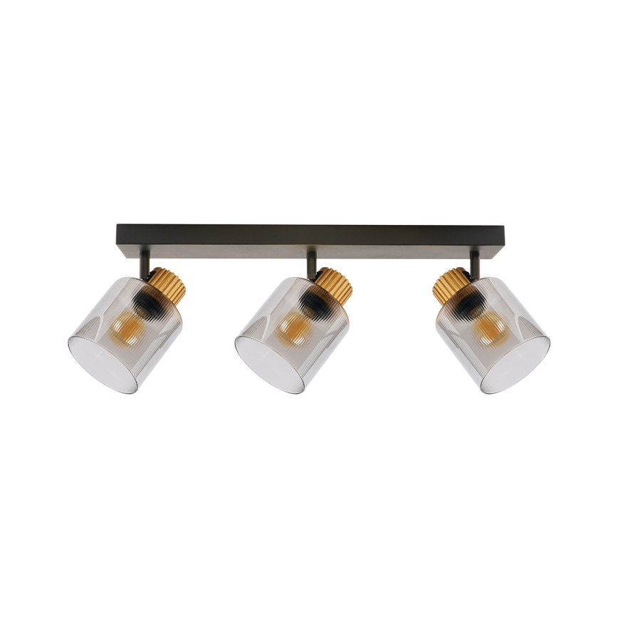 Brilagi - Taškinis šviestuvas HYGGE 3xE14/15W/230V juoda/dūminė