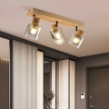 BRILAGI - Taškinis šviestuvas HYGGE 3xE14/15W/230V mediena/dūminis