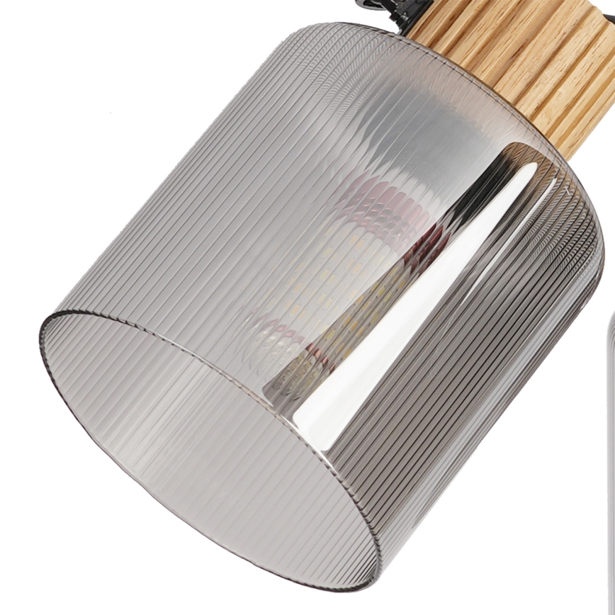 Brilagi - taškinis šviestuvas HYGGE 3xE14/15W/230V medinis/dūminis