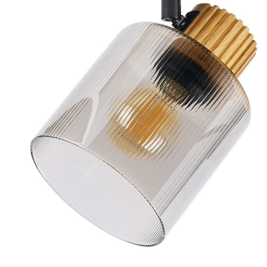 Brilagi - Taškinis šviestuvas HYGGE 4xE14/15W/230V kaučiukmedis/dūminė