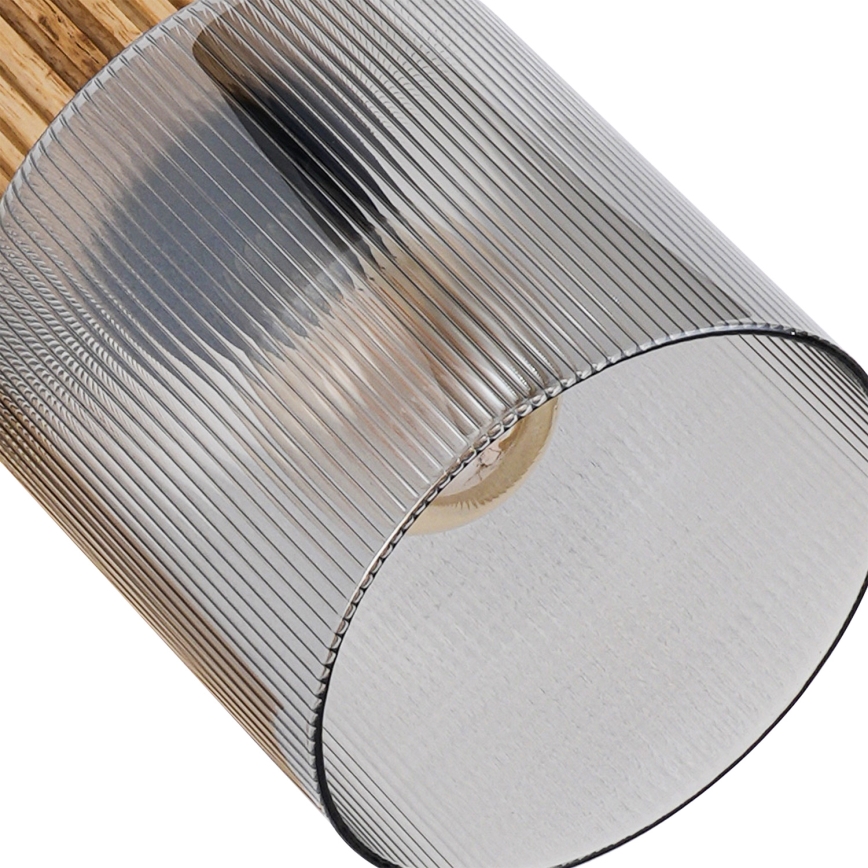 Brilagi - Taškinis šviestuvas HYGGE 4xE14/15W/230V medinis/dūminis