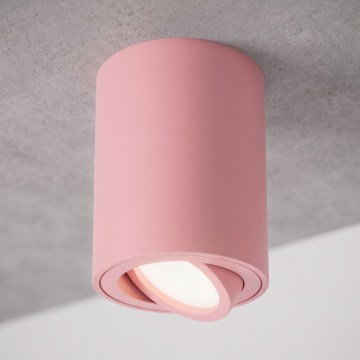 BRILAGI - Taškinis šviestuvas MIA 1xGU10/30W/230V 100x80 mm rožinė