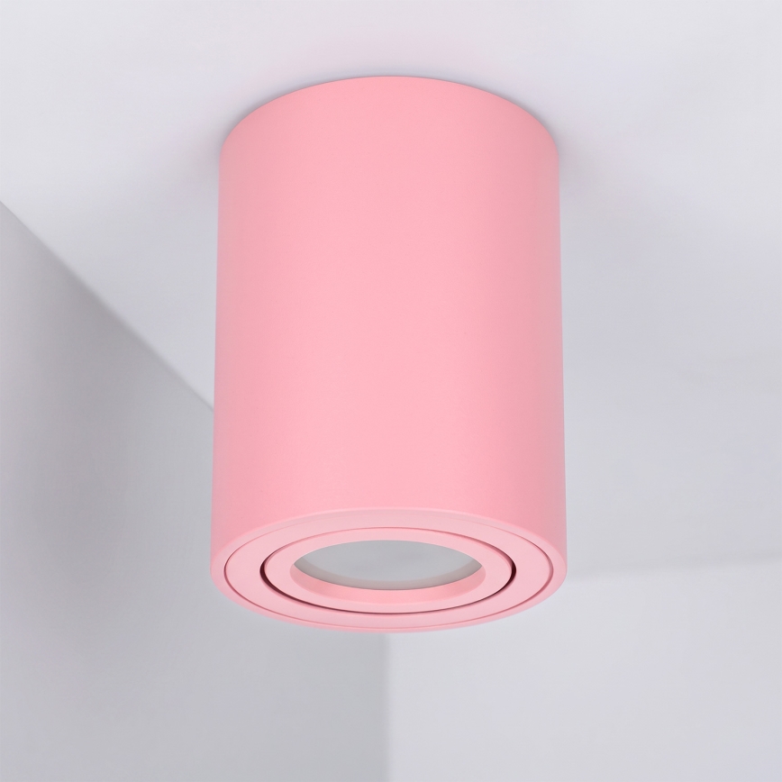 BRILAGI - Taškinis šviestuvas MIA 1xGU10/30W/230V 100x80 mm rožinė