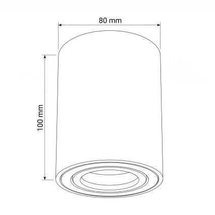 BRILAGI - Taškinis šviestuvas MIA 1xGU10/30W/230V 100x80 mm rožinė