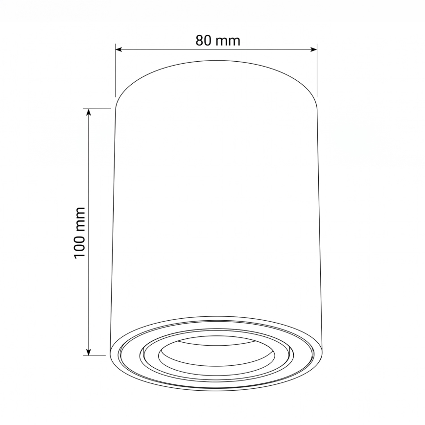 BRILAGI - Taškinis šviestuvas MIA 1xGU10/30W/230V 100x80 mm rožinė