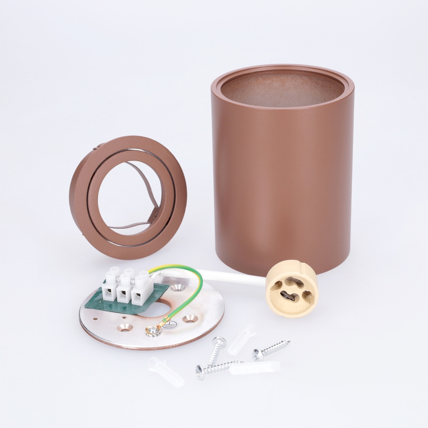 BRILAGI - Taškinis šviestuvas MIA 1xGU10/30W/230V 100x80 mm rudas