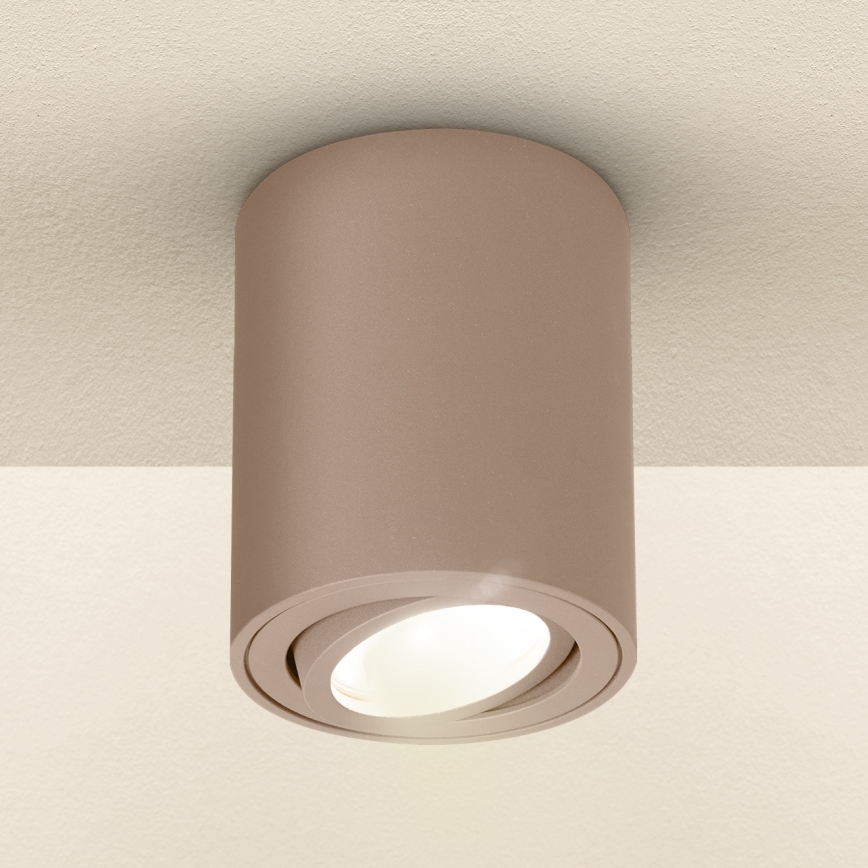 Brilagi - taškinis šviestuvas MIA 1xGU10/30W/230V 100x80 mm smėlio spalvos