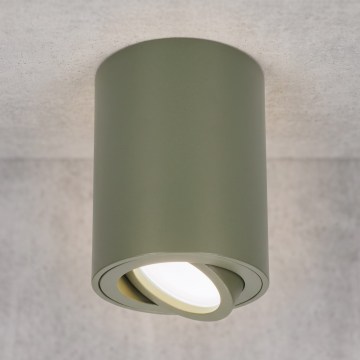 BRILAGI - Taškinis šviestuvas MIA 1xGU10/30W/230V 100x80 mm tamsiai žalias