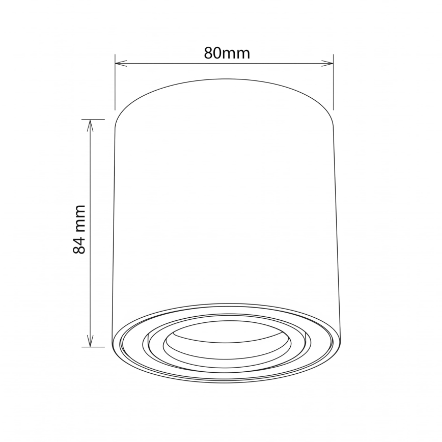 BRILAGI - Taškinis šviestuvas MIA 1xGU10/30W/230V 84x80 mm auksinis