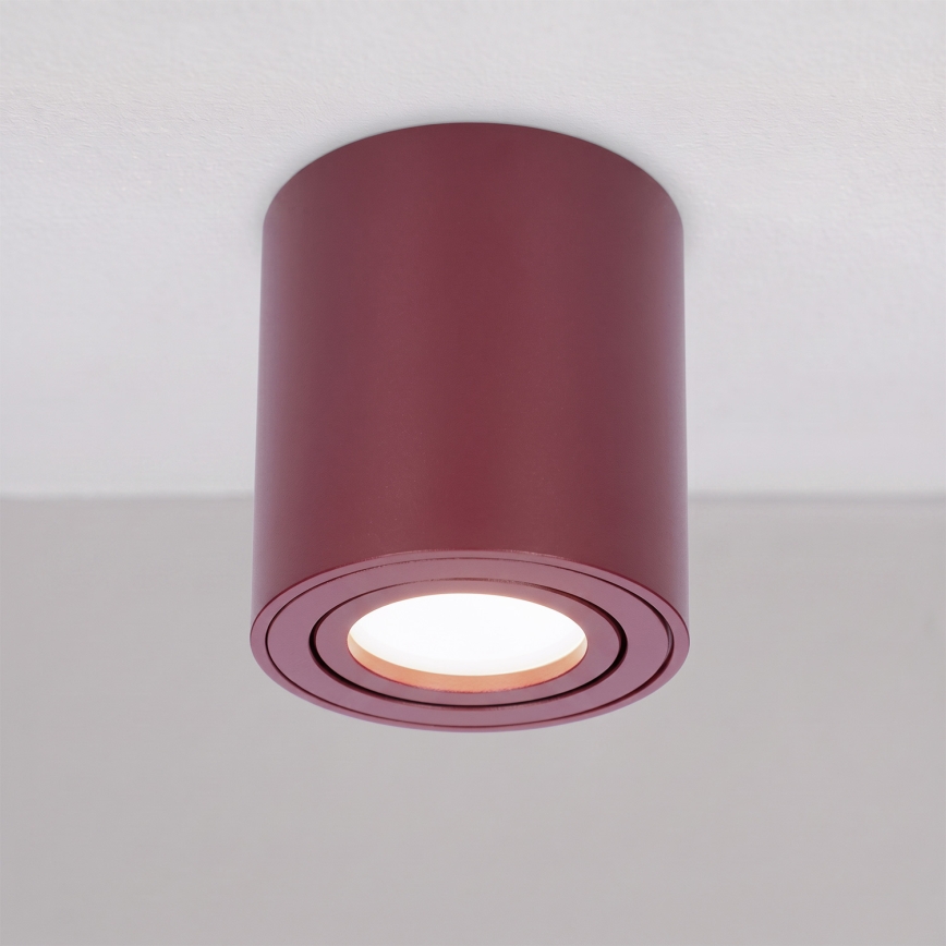 BRILAGI - Taškinis šviestuvas MIA 1xGU10/30W/230V 84x80 mm bordo