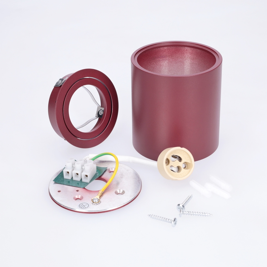 BRILAGI - Taškinis šviestuvas MIA 1xGU10/30W/230V 84x80 mm bordo