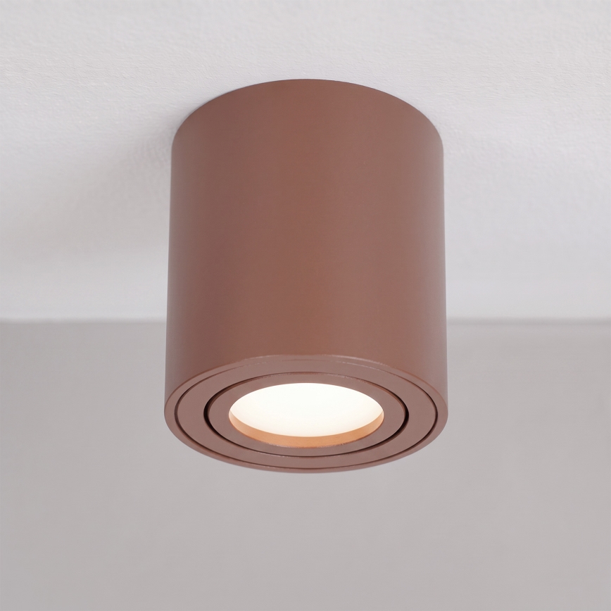 BRILAGI - Taškinis šviestuvas MIA 1xGU10/30W/230V 84x80 mm ruda