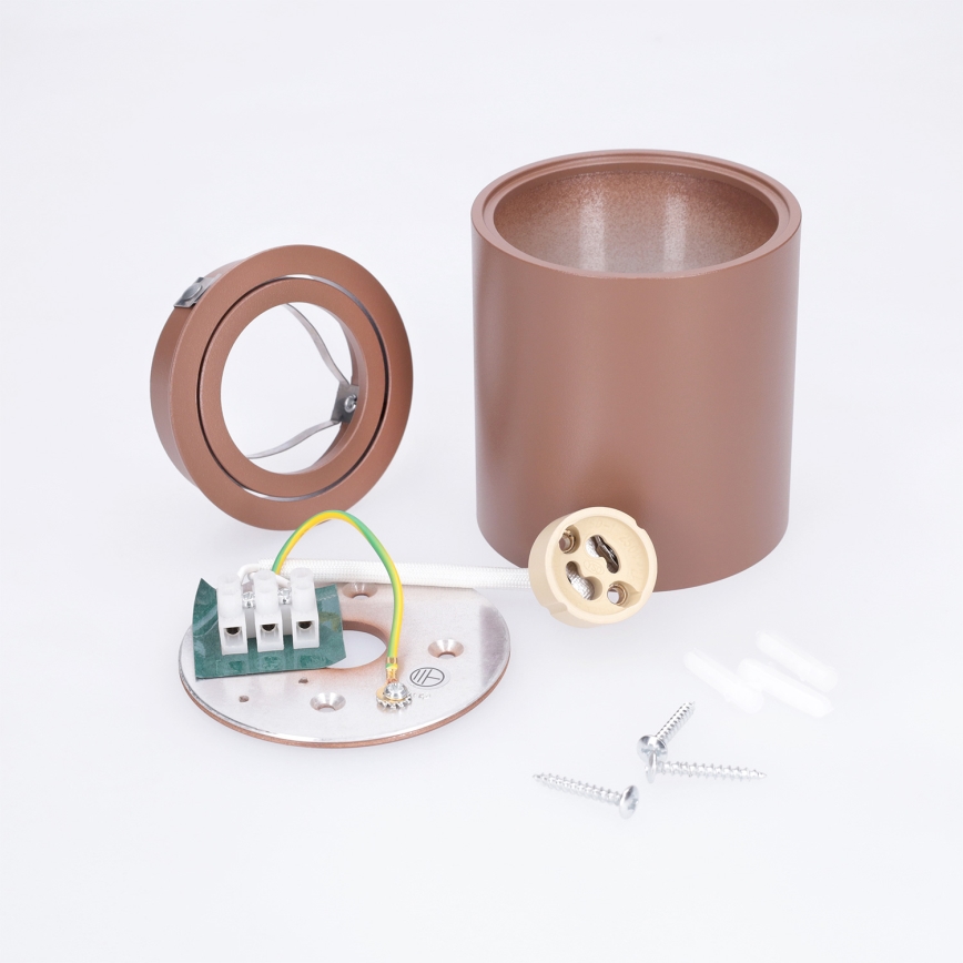 BRILAGI - Taškinis šviestuvas MIA 1xGU10/30W/230V 84x80 mm ruda