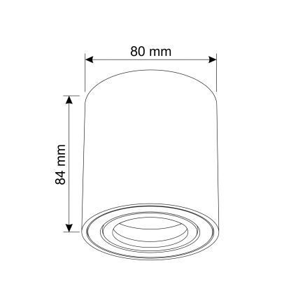 BRILAGI - Taškinis šviestuvas MIA 1xGU10/30W/230V 84x80 mm rudas