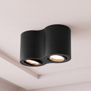 BRILAGI - Taškinis šviestuvas MIA DOUBLE 2xGU10/30W/230V juodas