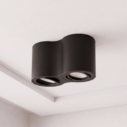 BRILAGI - Taškinis šviestuvas MIA DOUBLE 2xGU10/30W/230V juodas