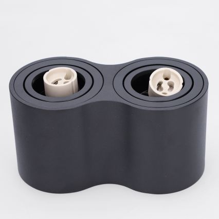 BRILAGI - Taškinis šviestuvas MIA DOUBLE 2xGU10/30W/230V juodas