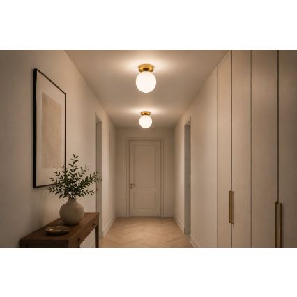 BRILAGI - taškinis šviestuvas MILO 1xE27/60W/230V skersmuo 15 cm auksinis