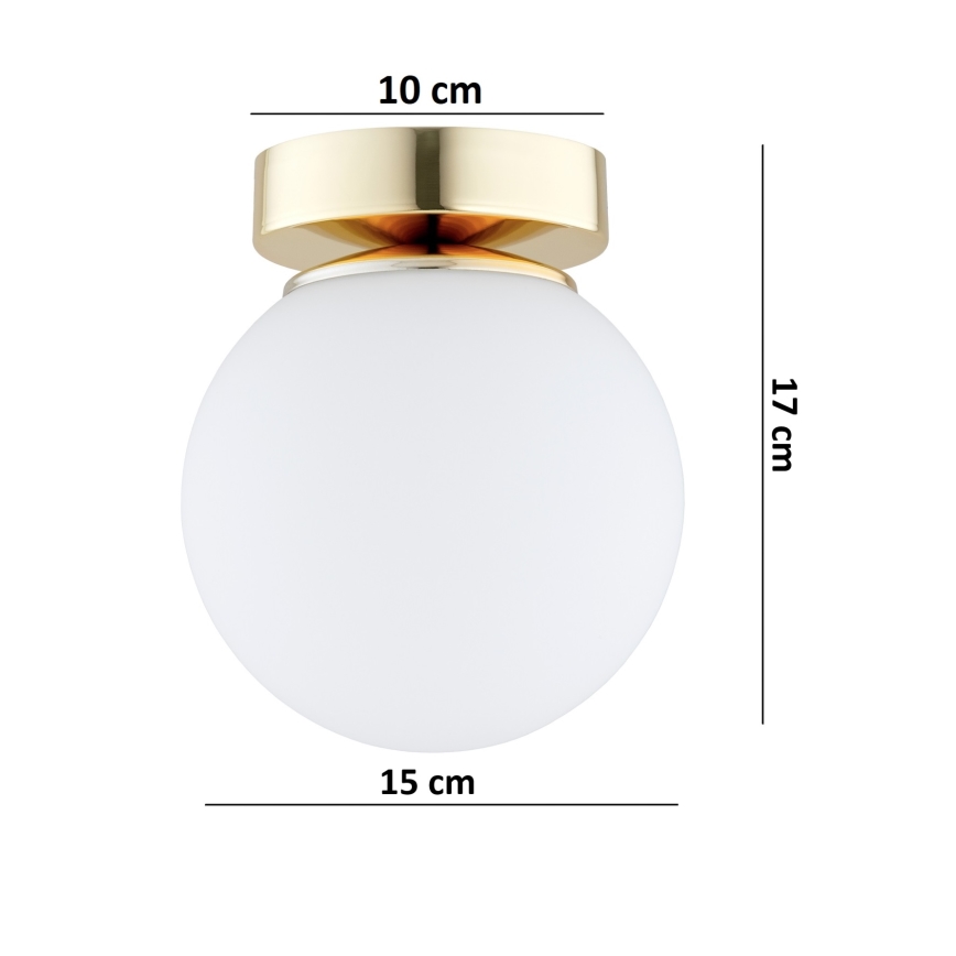 BRILAGI - taškinis šviestuvas MILO 1xE27/60W/230V skersmuo 15 cm auksinis