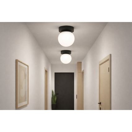 BRILAGI - taškinis šviestuvas MILO 1xE27/60W/230V, skersmuo 15 cm, juodas