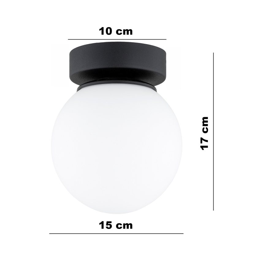 BRILAGI - taškinis šviestuvas MILO 1xE27/60W/230V, skersmuo 15 cm, juodas