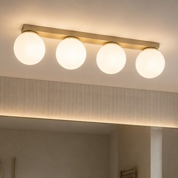 Brilagi - Taškinis šviestuvas MILO 4xE27/60W/230V smėlinis/auksinis