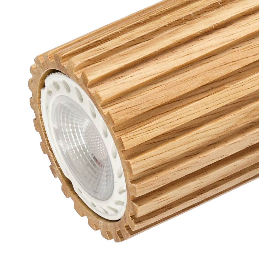 Brilagi - Taškinis šviestuvas MODERN WOOD 2xGU10/8W/230V mediena/balta
