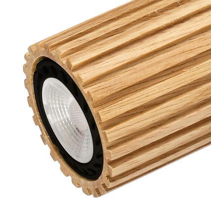 Brilagi - Taškinis šviestuvas MODERN WOOD 4xGU10/8W/230V kaučiukmedis/juodas