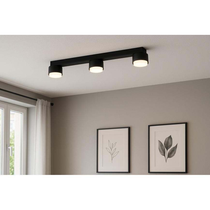Brilagi - taškinis šviestuvas MONO 3xGX53/12W/230V juodas