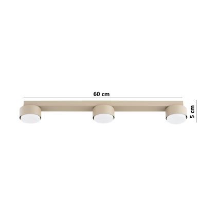 Brilagi - Taškinis šviestuvas MONO 3xGX53/12W/230V smėlinis