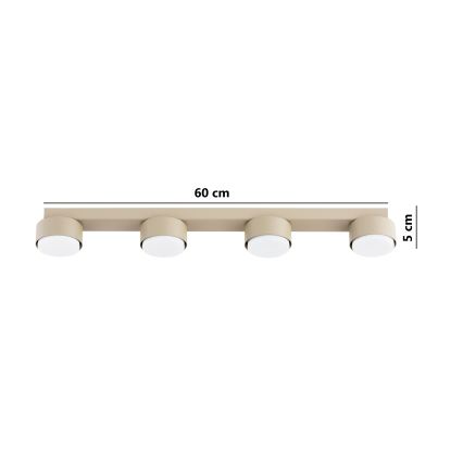 Brilagi - Taškinis šviestuvas MONO 4xGX53/12W/230V smėlinis