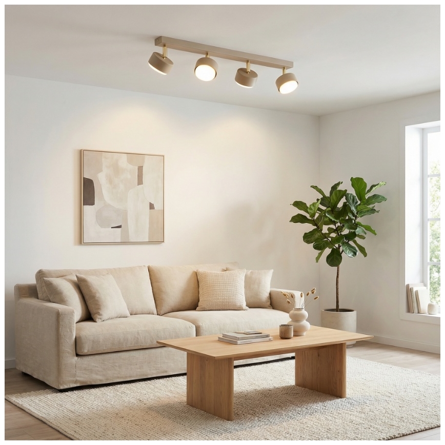 Brilagi - taškinis šviestuvas MONO 4xGX53/12W/230V smėlinis