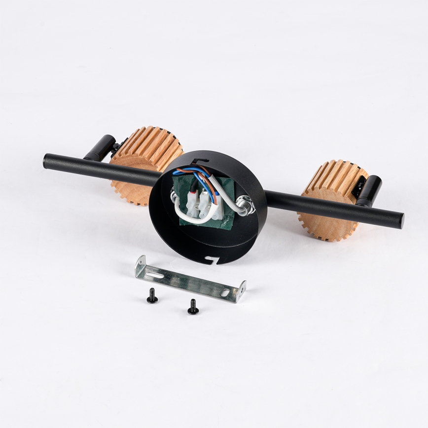 Brilagi - Taškinis šviestuvas ODENSE 2xE14/10W/230V kaučiukmedis/juoda