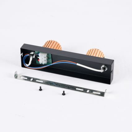 Brilagi - taškinis šviestuvas ODENSE 2xE14/10W/230V kaučiukmedis/juodas