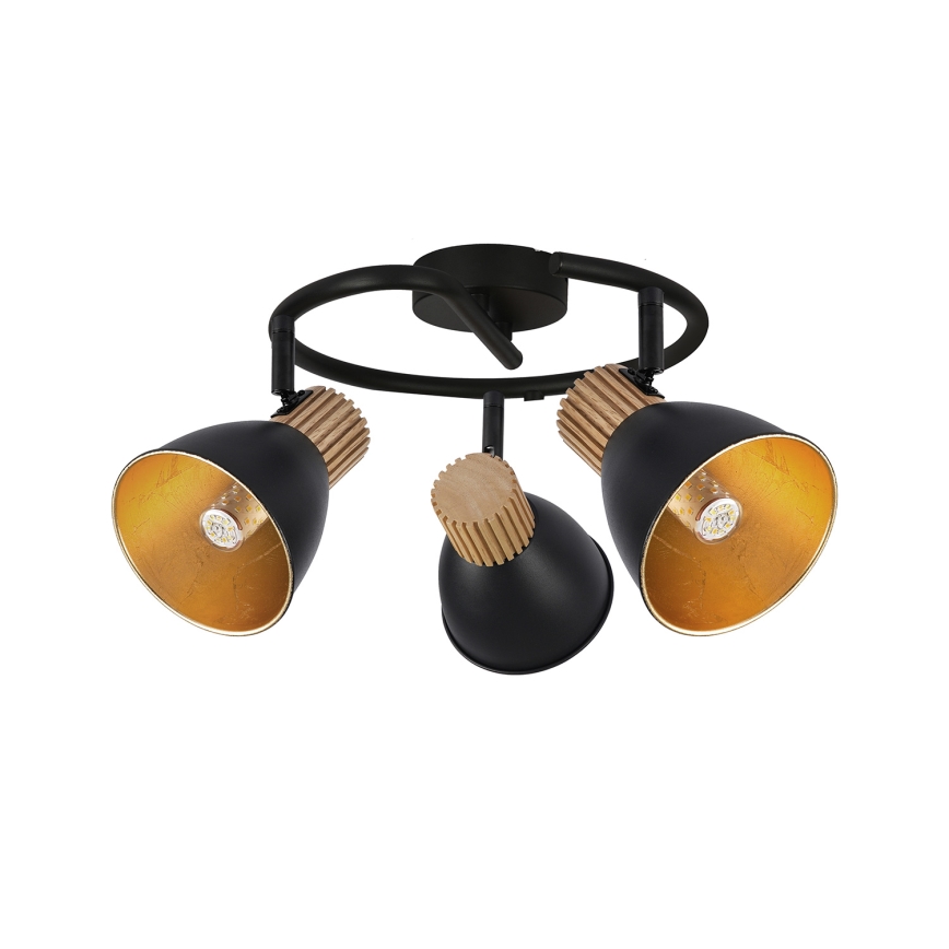 Brilagi - Taškinis šviestuvas ODENSE 3xE14/10W/230V kaučiukmedis/juoda