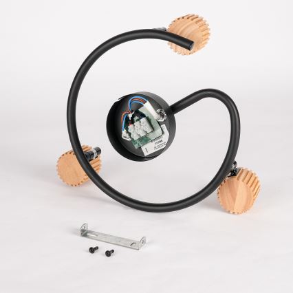 Brilagi - Taškinis šviestuvas ODENSE 3xE14/10W/230V kaučiukmedis/juoda