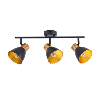 Brilagi - Taškinis šviestuvas ODENSE 3xE14/10W/230V kaučiukmedis/juoda