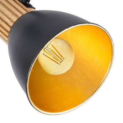 Brilagi - Taškinis šviestuvas ODENSE 3xE14/10W/230V kaučiukmedis/juoda