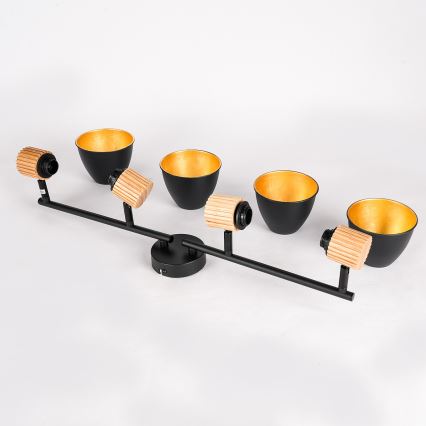 Brilagi - Taškinis šviestuvas ODENSE 4xE14/10W/230V kaučiukmedis/juoda