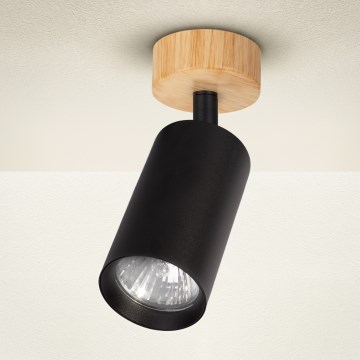 Brilagi - Taškinis šviestuvas SELE 1xGU10/30W/230V juodas/ąžuolo dekoras