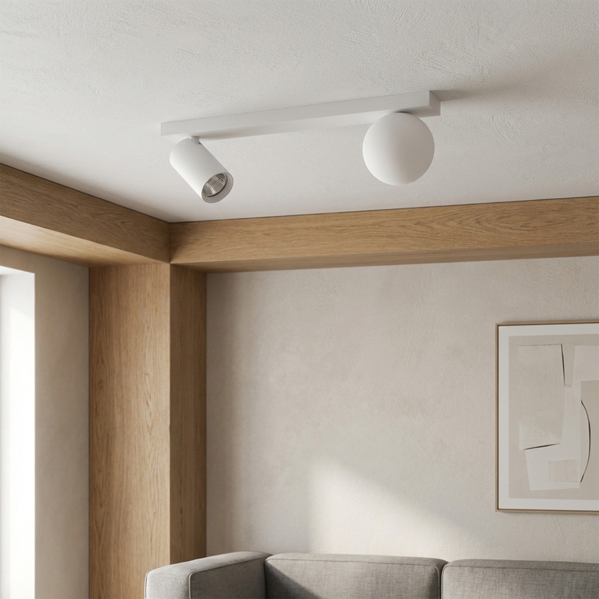 Brilagi - taškinis šviestuvas SELE BALL 1xGU10/30W/230V + 1xG9/10W baltas