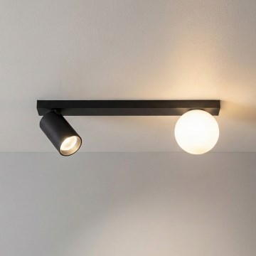 Brilagi - Taškinis šviestuvas SELE BALL 1xGU10/30W/230V + 1xG9/10W juodas